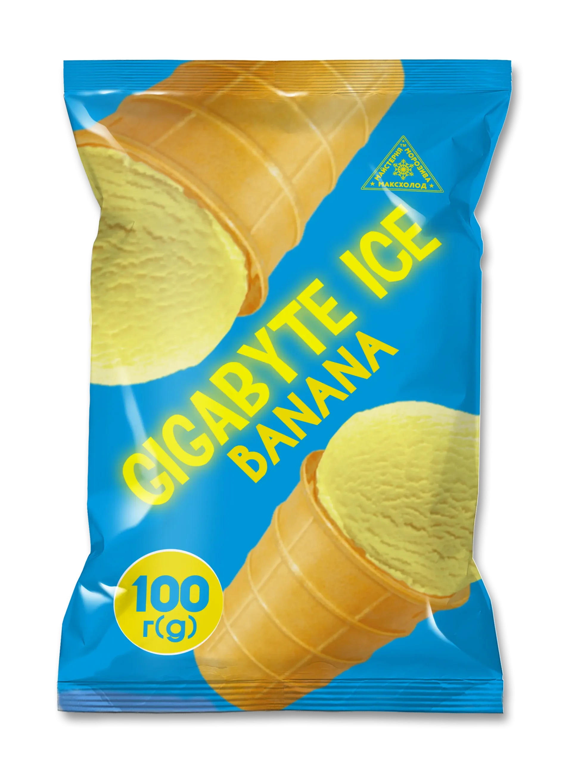 Морозиво «CIGABYTE ICE BANANA» зі смаком банана у ваф. стаканчику