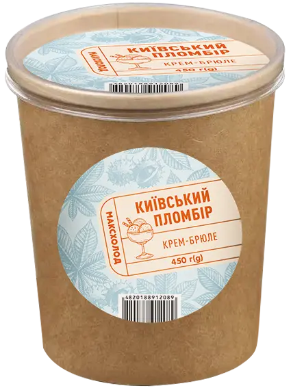Пломбір крем-брюле в картонному відерці